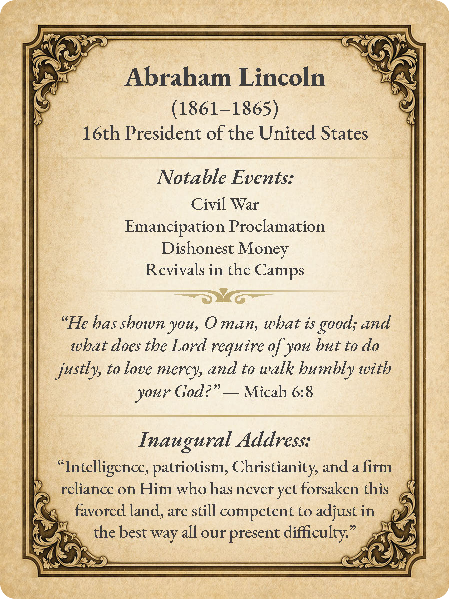 Presidents Under God — Collectible Card Boxed Set
