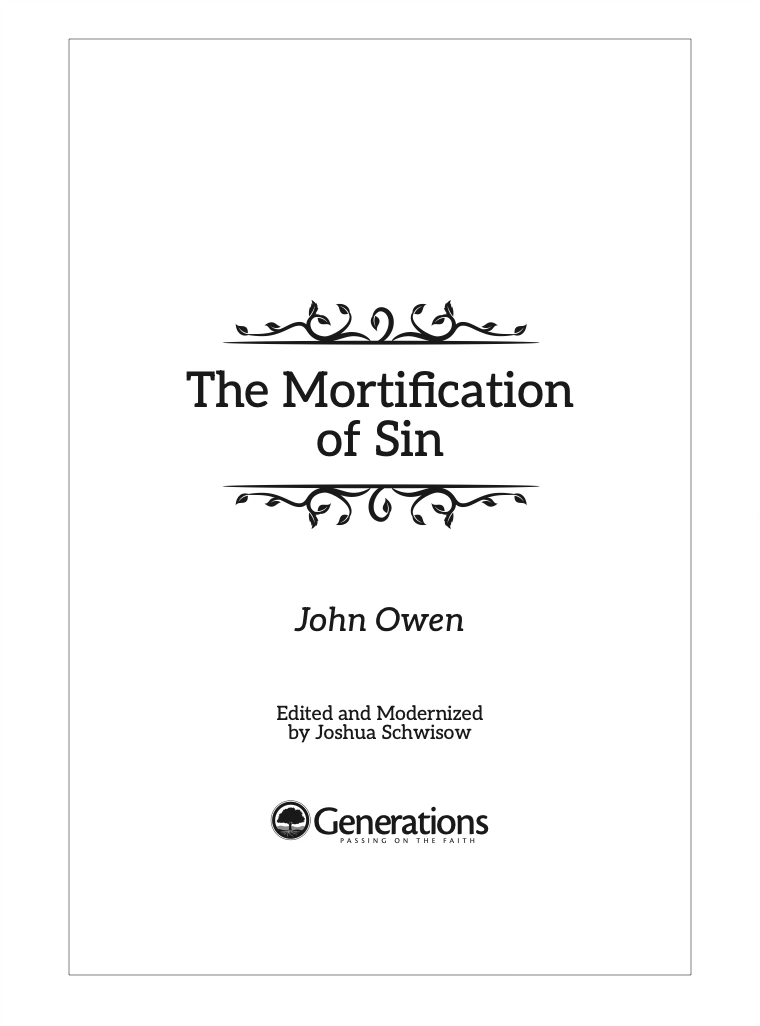 The Mortification of Sin