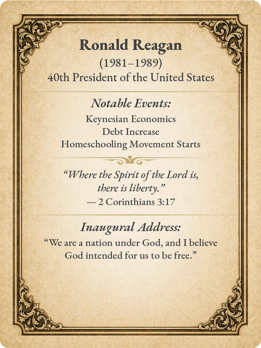 Presidents Under God — Collectible Card Boxed Set