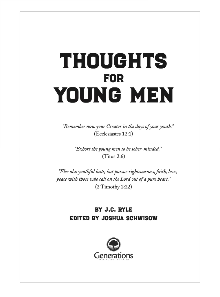 Thoughts for Young Men