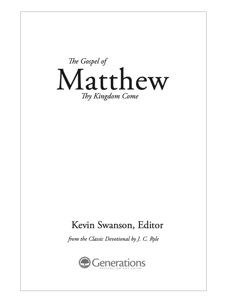The Gospel of Matthew