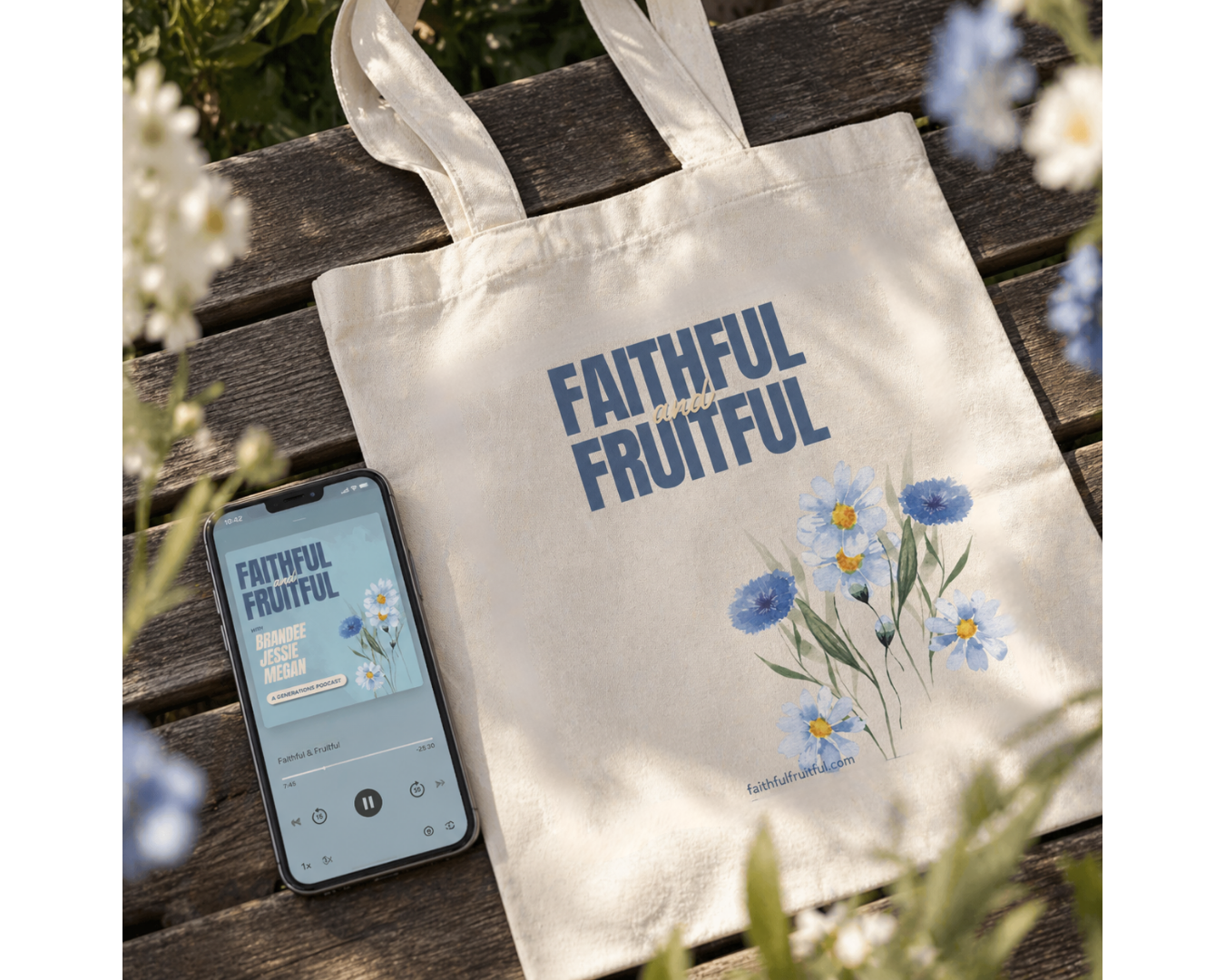 Faithful and Fruitful Tote Bag